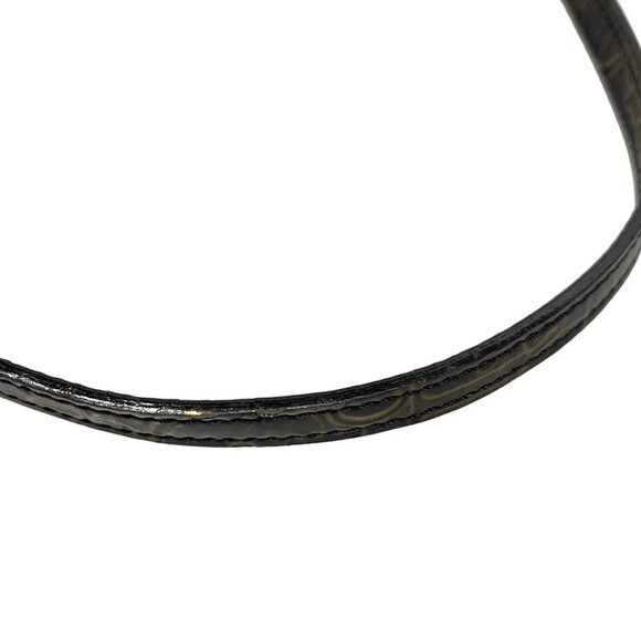 Auth DIOR/ChristianDior Maris Pearl,Trotter - Dark Brown Patent Leather Handbag - Picture 8 of 16